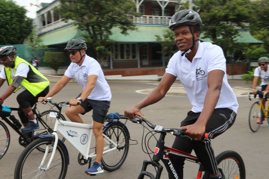 Passeata e corrida de bicicleta